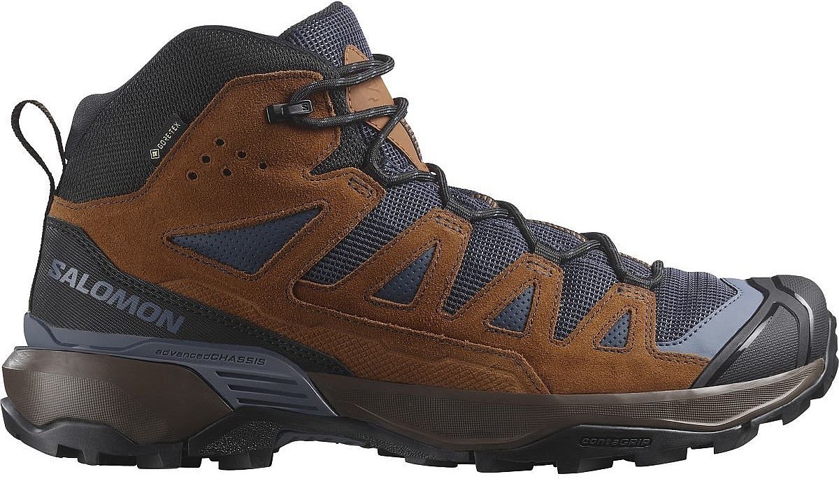 Schuhe Salomon X Ultra 360 Leather Mid GTX - Blue Nights/Caramel Cafe/Grisaille - men´s