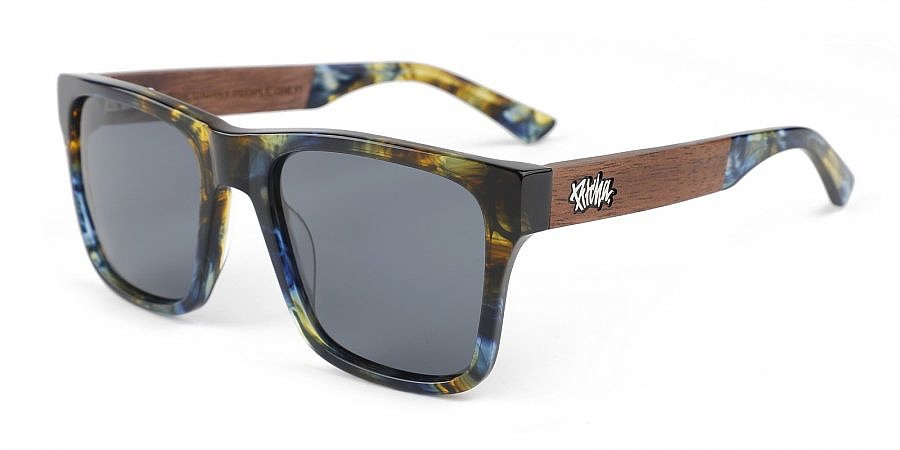 briller Pitcha Maasai V - Havana/Grey/Walnut/Polarized