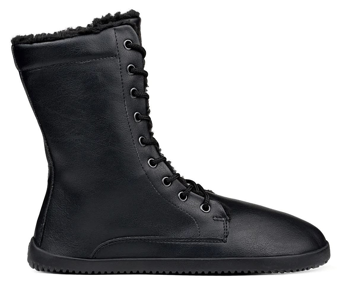 chaussures Ahinsa Shoes Jaya Winter Zip-Up - All Black - women´s