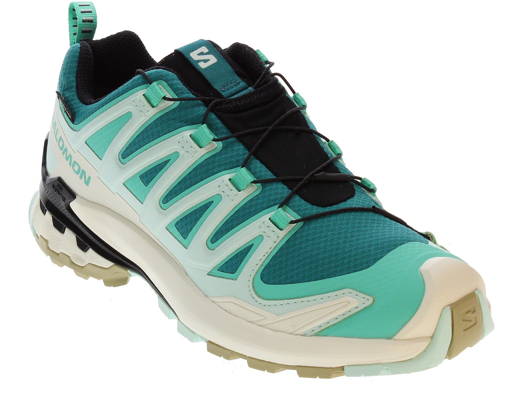 chaussures Salomon XA Pro 3D V9 GTX - Deep Lichen Green/Electric Green/Vanilla Ice - women´s