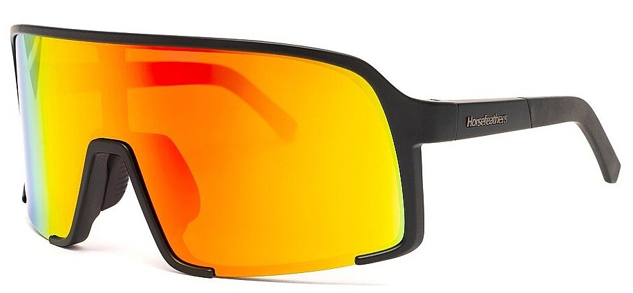 okulary Horsefeathers Magnum - Matt Black/Mirror Red