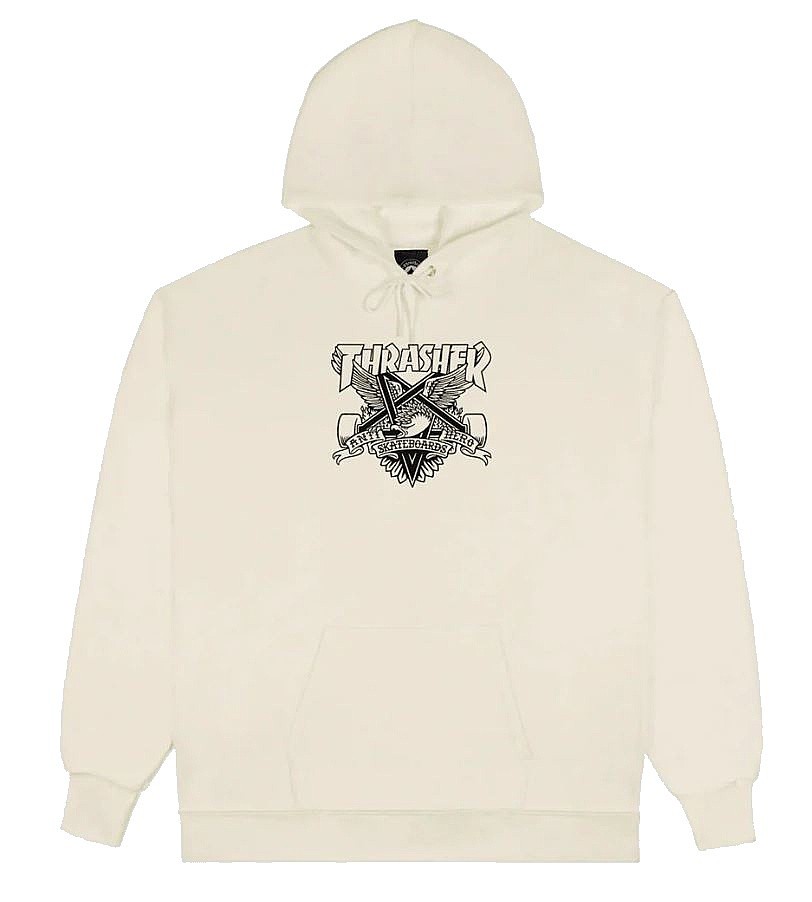 mikina Thrasher Eaglegram X Antihero Hood - Sand