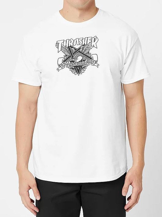 T-shirt Thrasher Eaglegram X Antihero - White