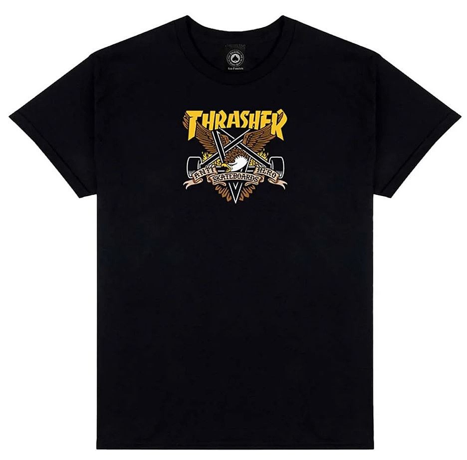 shirts Thrasher Eaglegram X Antihero - Black - men´s