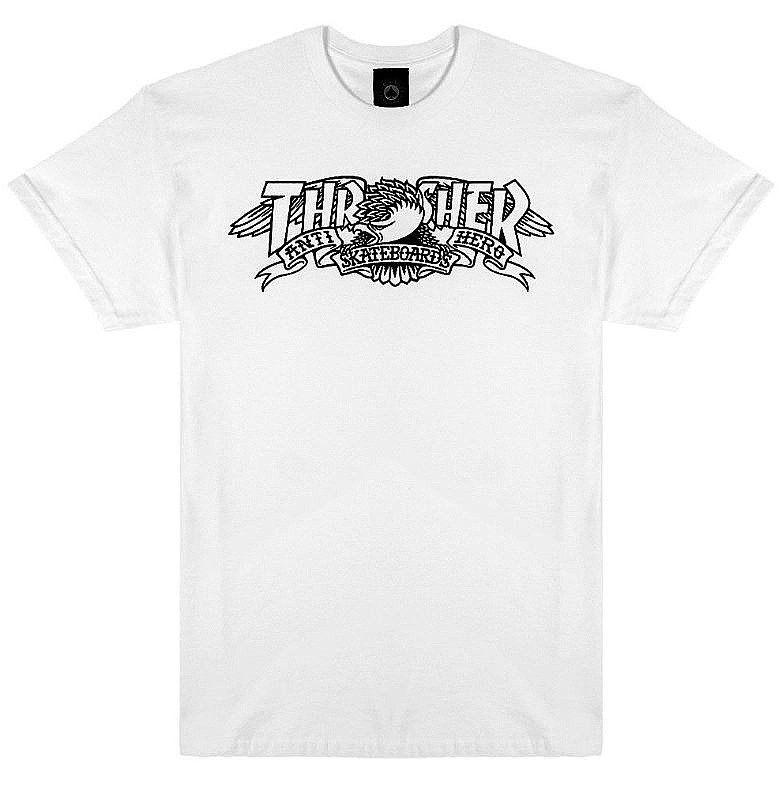 рубашка Thrasher Mag Banner X Antihero - White - men´s