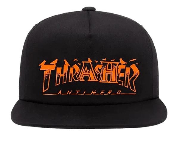czapka z daszkiem Thrasher Pigeon Mag X Antihero Snapback - Black