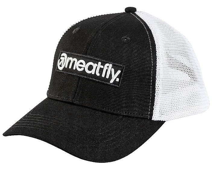 kšiltovka Meatfly Caleb Trucker - Basic Logo White/Black