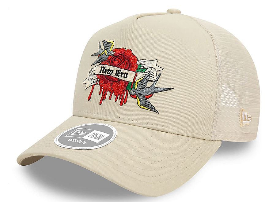 кепка New Era 9FO AF Eframe Adjustable Trucker Branded - Stone - women´s