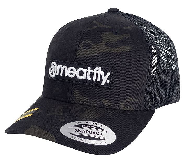 czapka z daszkiem Meatfly MF Logo Trucker - Black Multicam