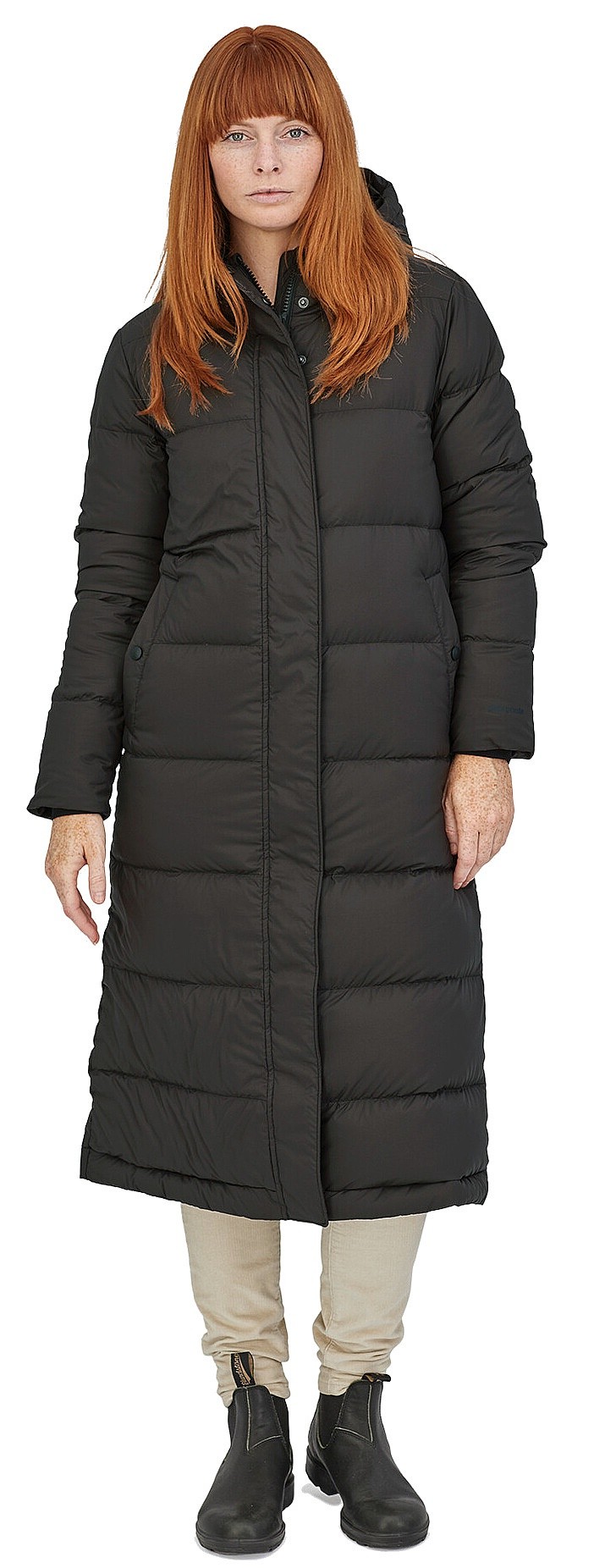 пальто Patagonia Silent Down Long - Black - women´s