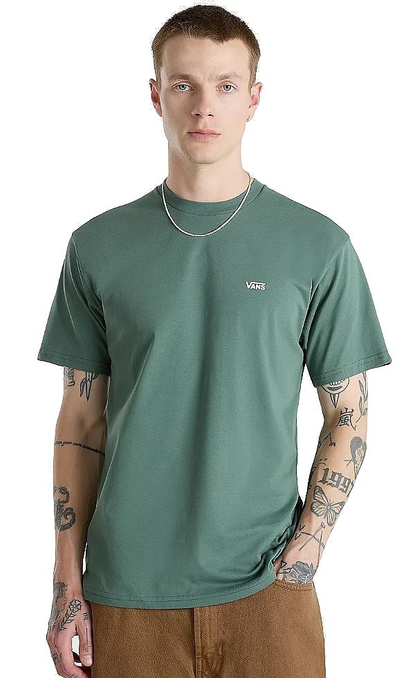 camisa Vans Left Chest Logo - Dark Forest - men´s