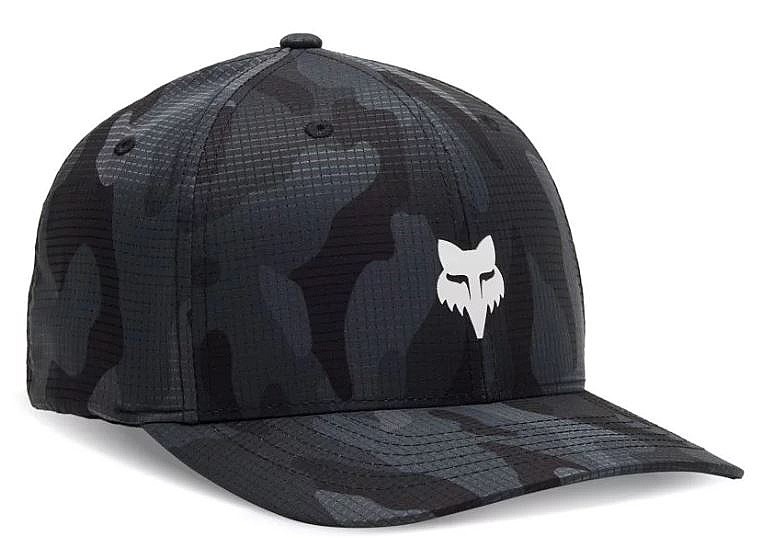 keps Fox Head Camo Tech Flexfit - Black Camo - men´s