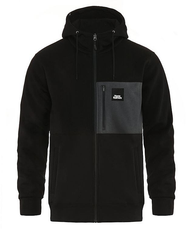 bluză Horsefeathers Vick Zip - Black - men´s
