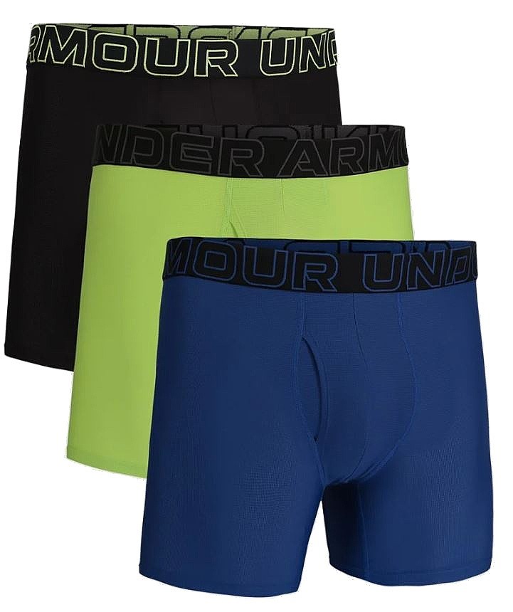 short Under Armour Perf Tech Mesh 6in 3 Pack - Tech Blue/Morph Green - men´s