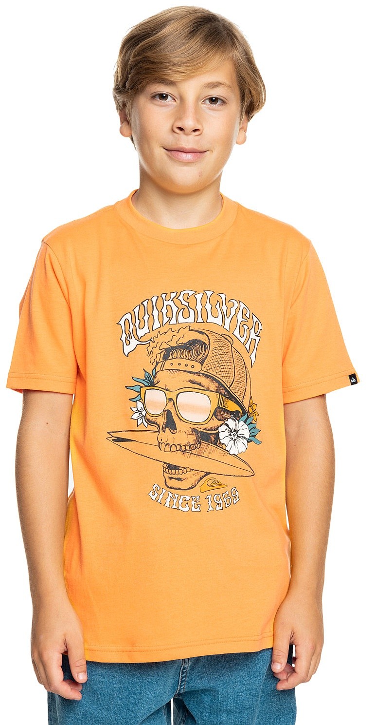 T-shirt Quiksilver Qs Skull 69 - NHP0/Blazing Orange