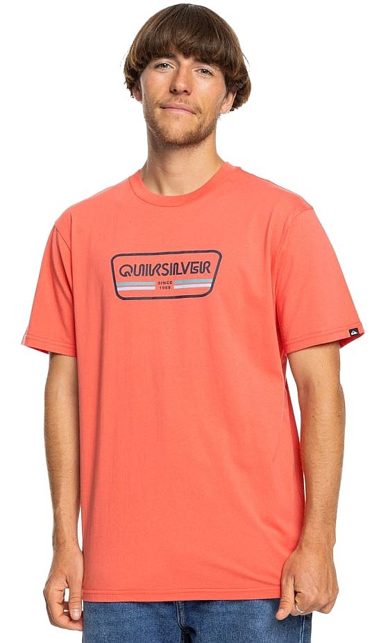T-shirt Quiksilver Range Life Front - MLH0/Spiced Coral - men´s