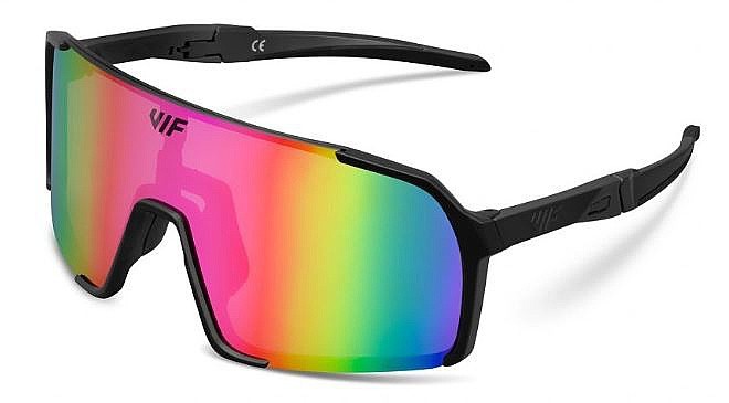 des lunettes VIF One Polarized - Black/Pink - unisex junior