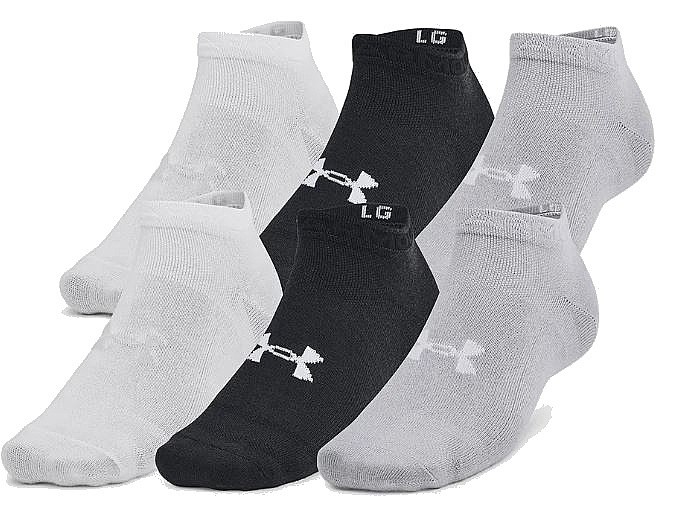 ponožky Under Armour Essential 6 Pack - Black/Halo Gray