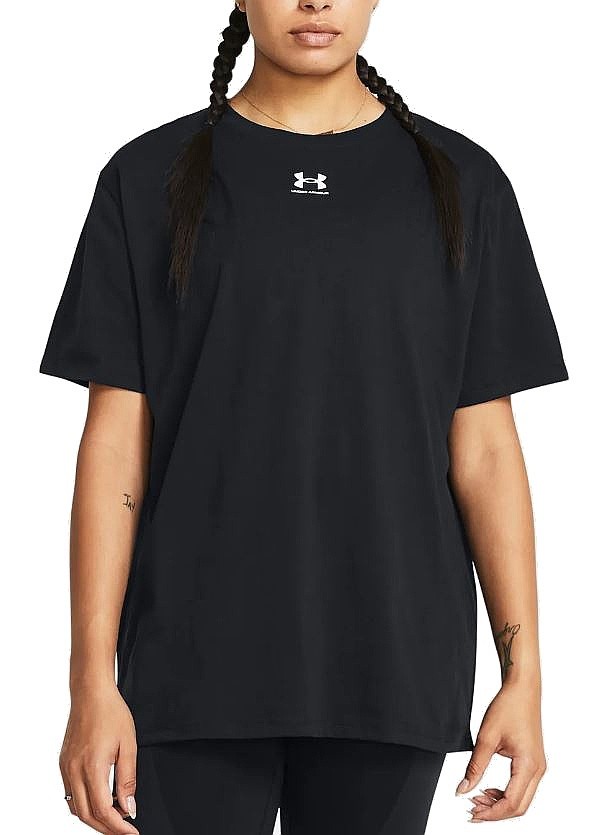 T-shirt Under Armour Campus Oversized Logo - Black/White - women´s