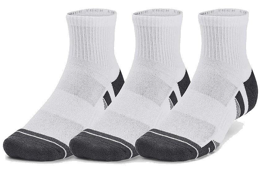 носки Under Armour Performance Tech Quarter 3 Pack - White/Jet Gray