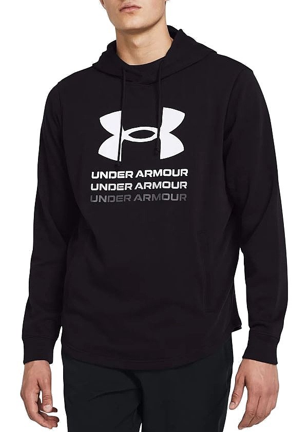 bluză Under Armour Rival Terry Graphic - Black/White - men´s