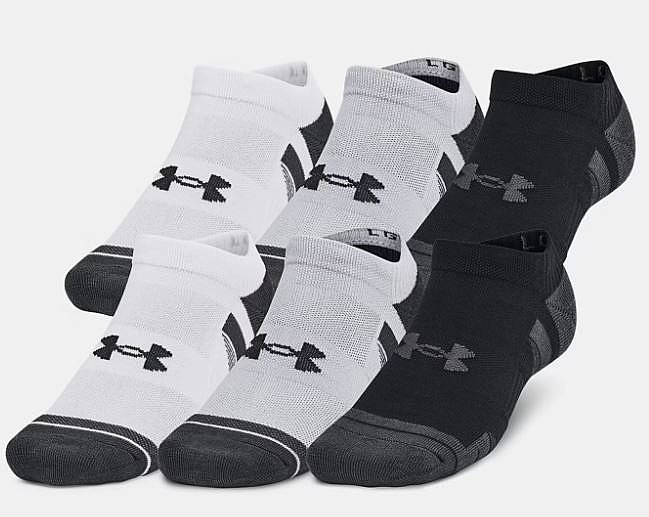 носки Under Armour Performance Tech No Snow 6 Pack - Mod Gray/Jet Gray