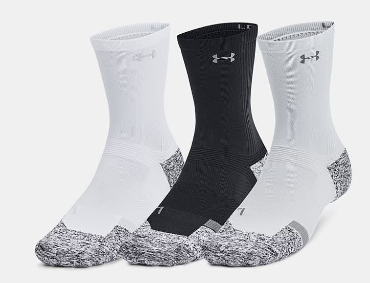 chaussettes Under Armour ArmourDry Pro Mid-Crew 3 Pack - Black/White/Castlerock