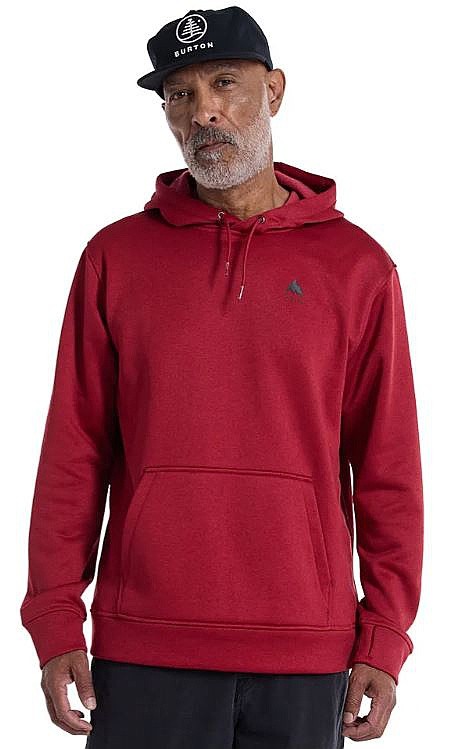 felpa Burton Oak Pullover - Deep Red Heather - men´s