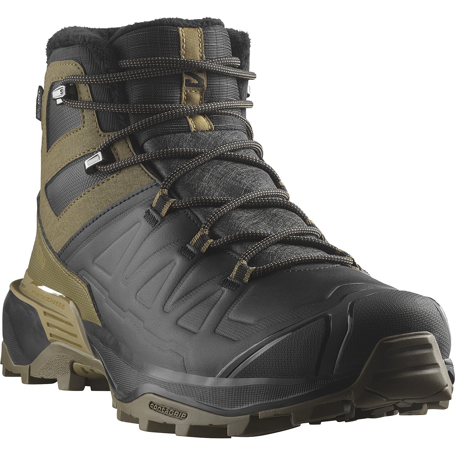 boty Salomon X Ultra Snowpilot Waterproof - Black/Military Olive/Gothic Olive