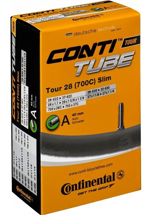 duše Continental Tour 28"x1.5"-1.75" 40mm Auto - 0182001/Black