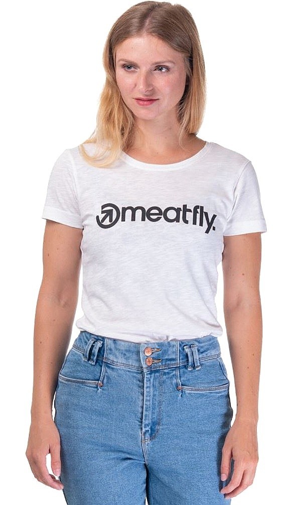 T-shirt Meatfly Ladies MF Logo - White
