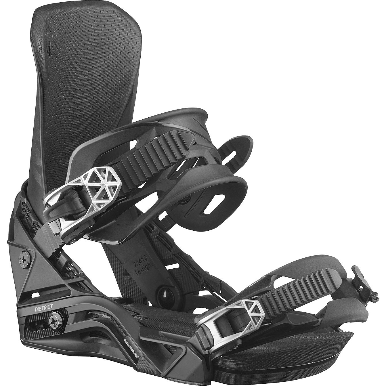 fixations de snowboard Salomon District - Black - men´s
