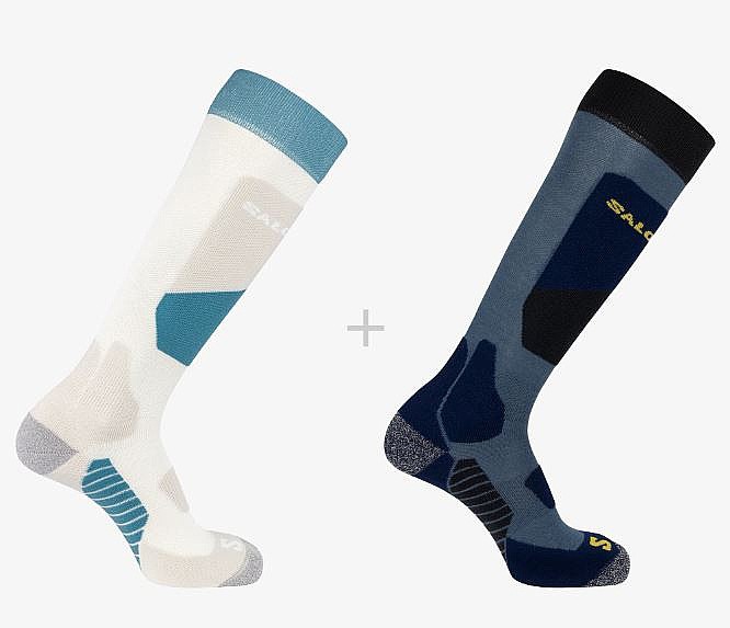 chaussettes Salomon S/Access 2 Pack - Copen Blue/Egret