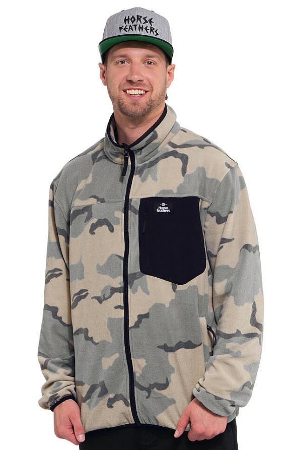 sweat-shirt Horsefeathers Darko Zip - Desert Camo - men´s