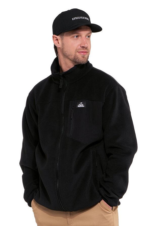 sweat-shirt Horsefeathers Darko Zip - Black - men´s