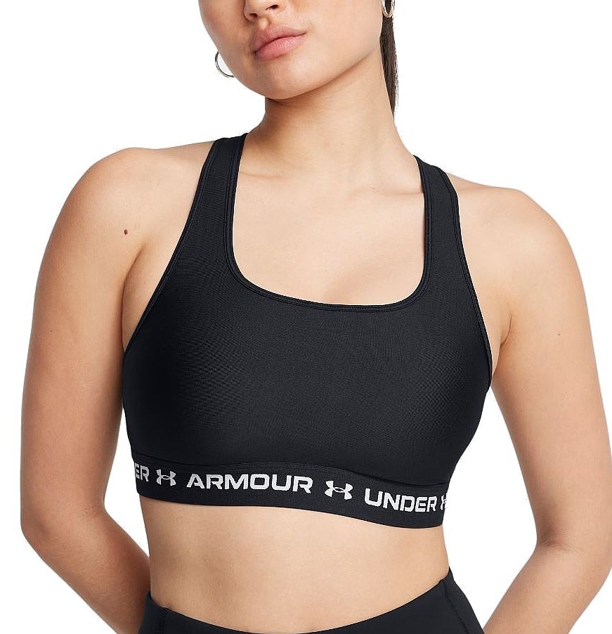 bra Under Armour Crossback Mid - Black/White - women´s
