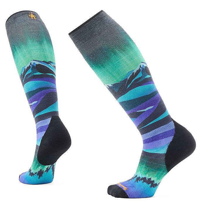 chaussettes Smartwool Ski Targeted Cushion Compression Print - Black - women´s