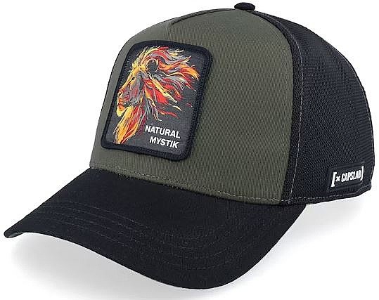 Kappe Capslab Finitions Premium Trucker - Mystik/Olive Green/Black - men´s