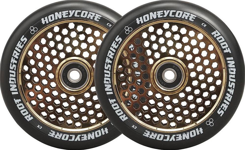 wheels  Root Industries Honeycore Black 120mm 2 Pack - Gold Rush
