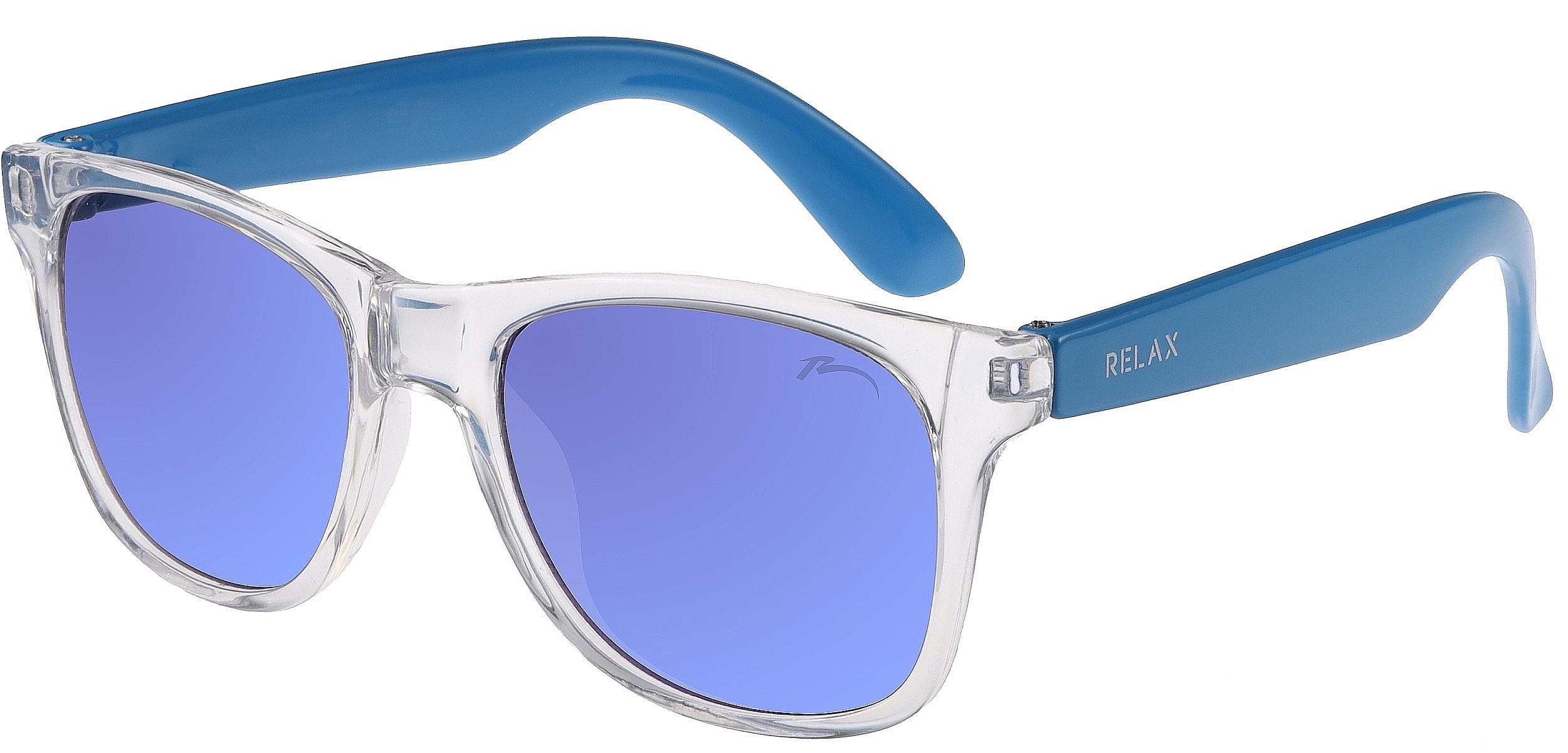 Brille Relax Leni - R3088B/Shiny Clear/Neon Blue/Grey/Ocean Platinum - kid´s