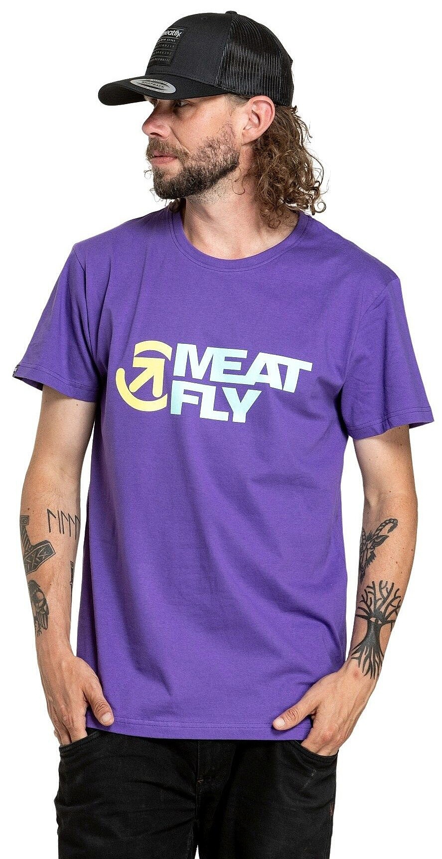 T-shirt Meatfly Revital - Violet - men´s