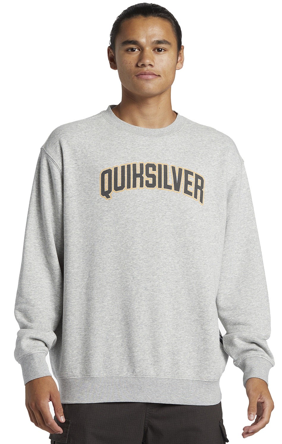 sweat-shirt Quiksilver Graphic Crew - SJSH/Light Grey Heather - men´s