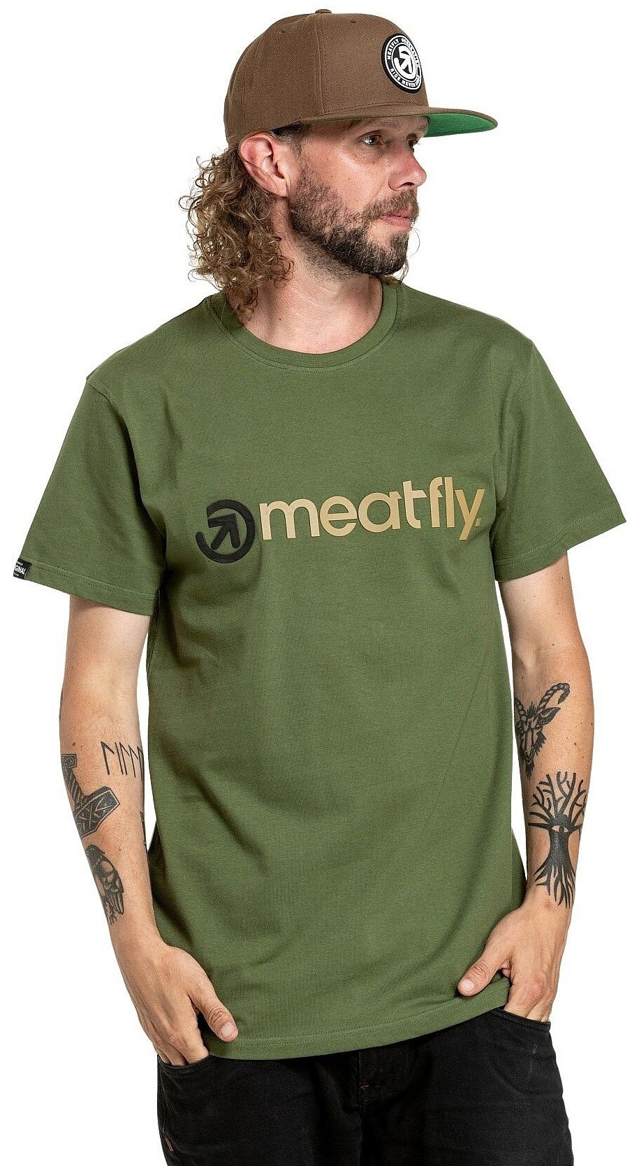 tričko Meatfly Joe - Olive