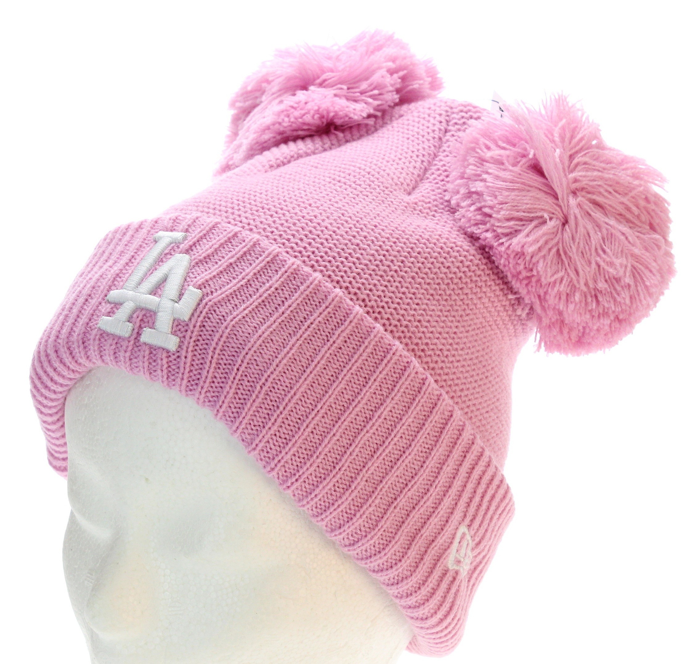čiapka New Era Double Pom MLB Los Angeles Dodgers - Fresh Pink/White