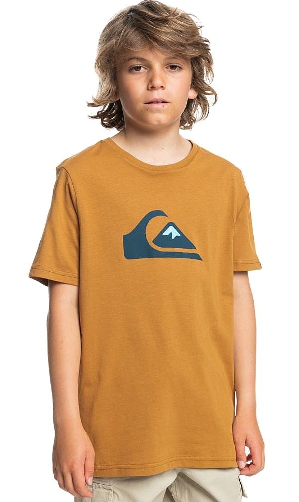 camisa Quiksilver Comp Logo - CMT0/Bone Brown - boy´s
