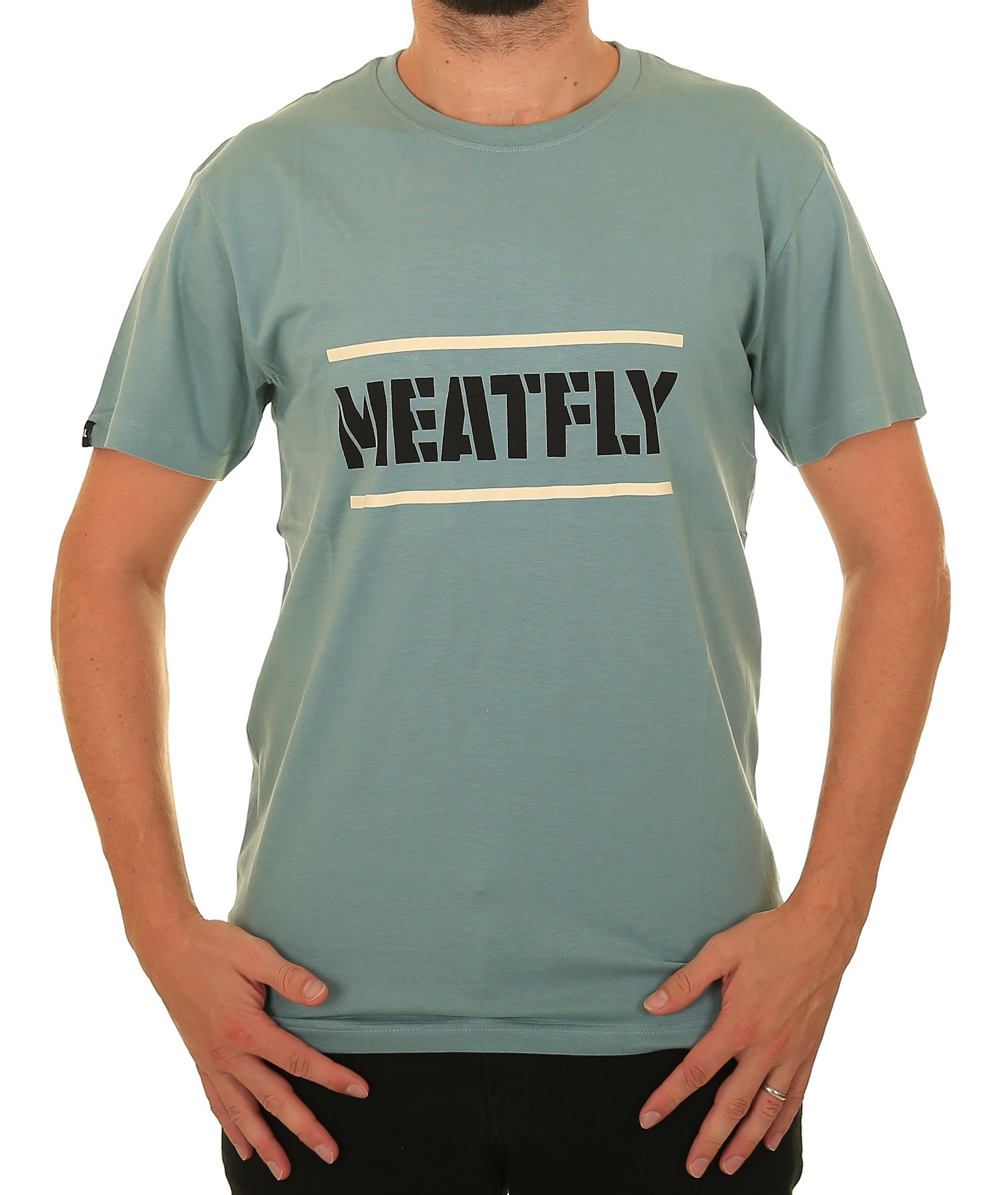 tričko Meatfly Rele - Dusty Mint