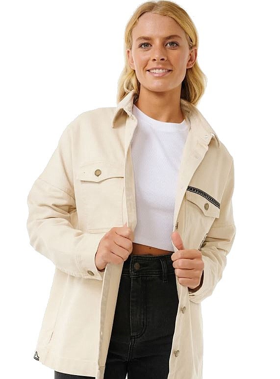 куртка Rip Curl Soleil Embroidered Denim - Off White - women´s