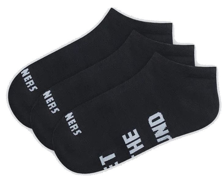 șosete Skinners Low Cut 3 Pack - Black/Grey Text