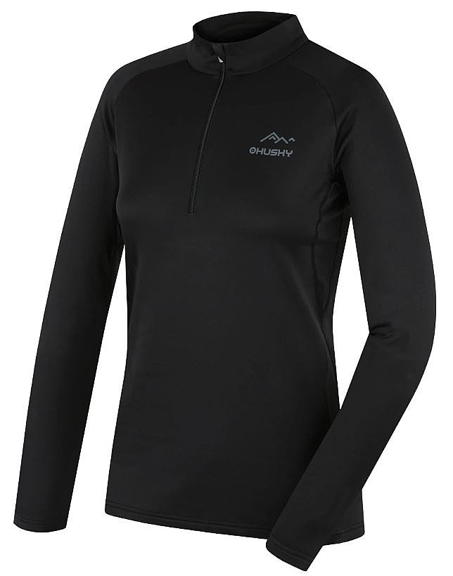T-shirt Husky Active Winter Tromi Zip LS - Black