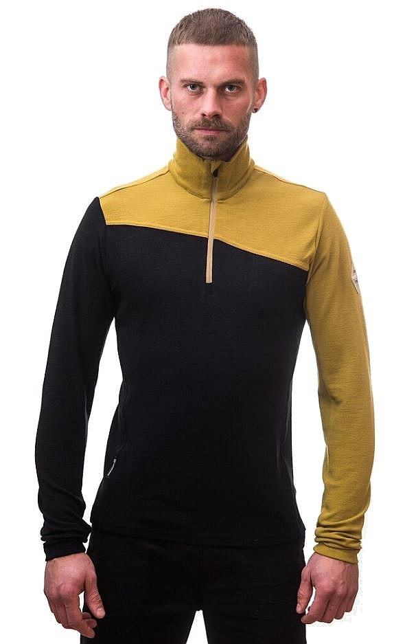 camisa Sensor Merino Extreme LS - Mustard/Black - men´s